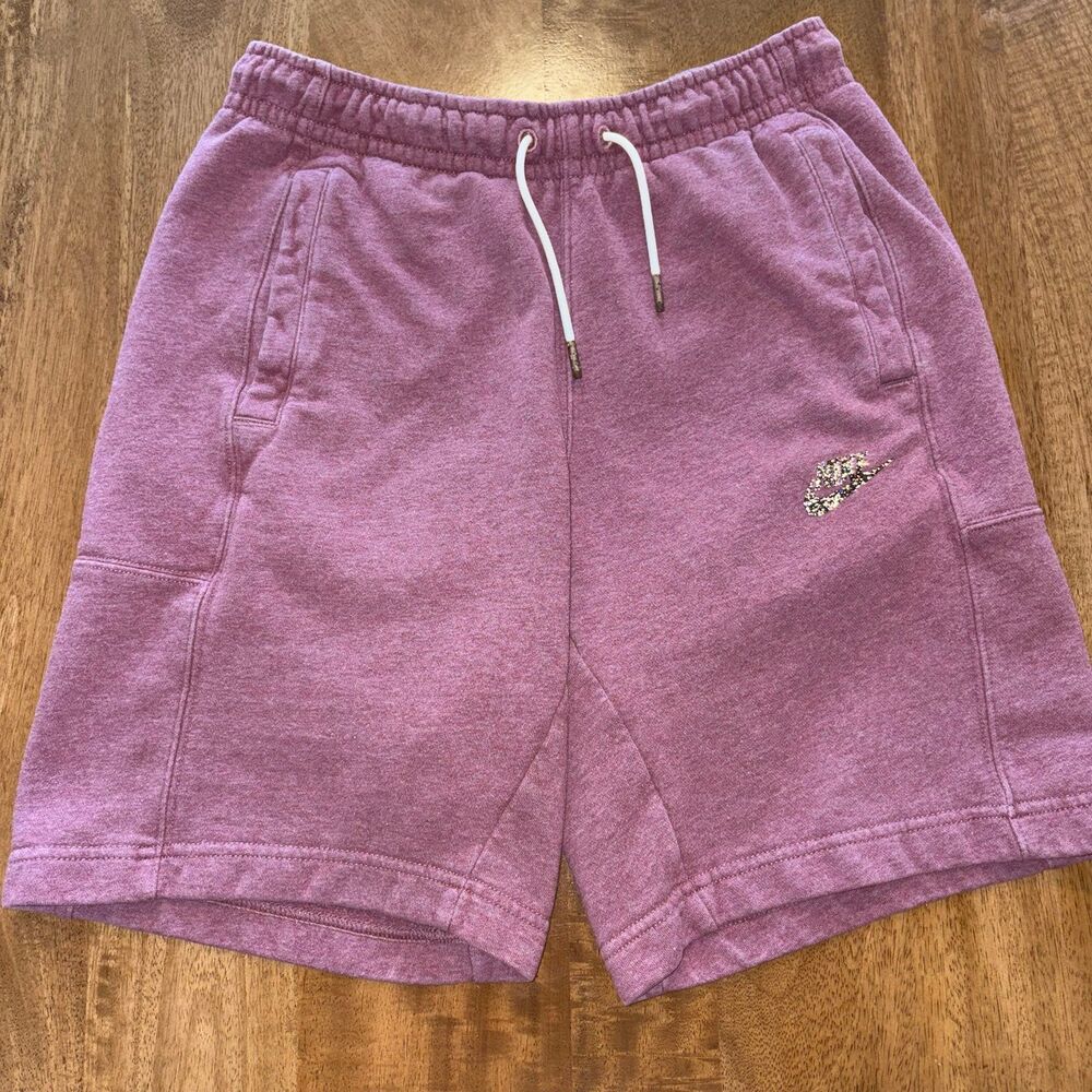 Nike Men's Essentials Semi Brushed Shorts Above Knees DD7043 Purple Small